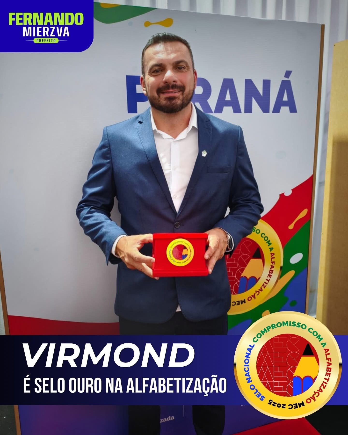 Hoje é um dia de grande orgulho para o nosso município de Virmond!
