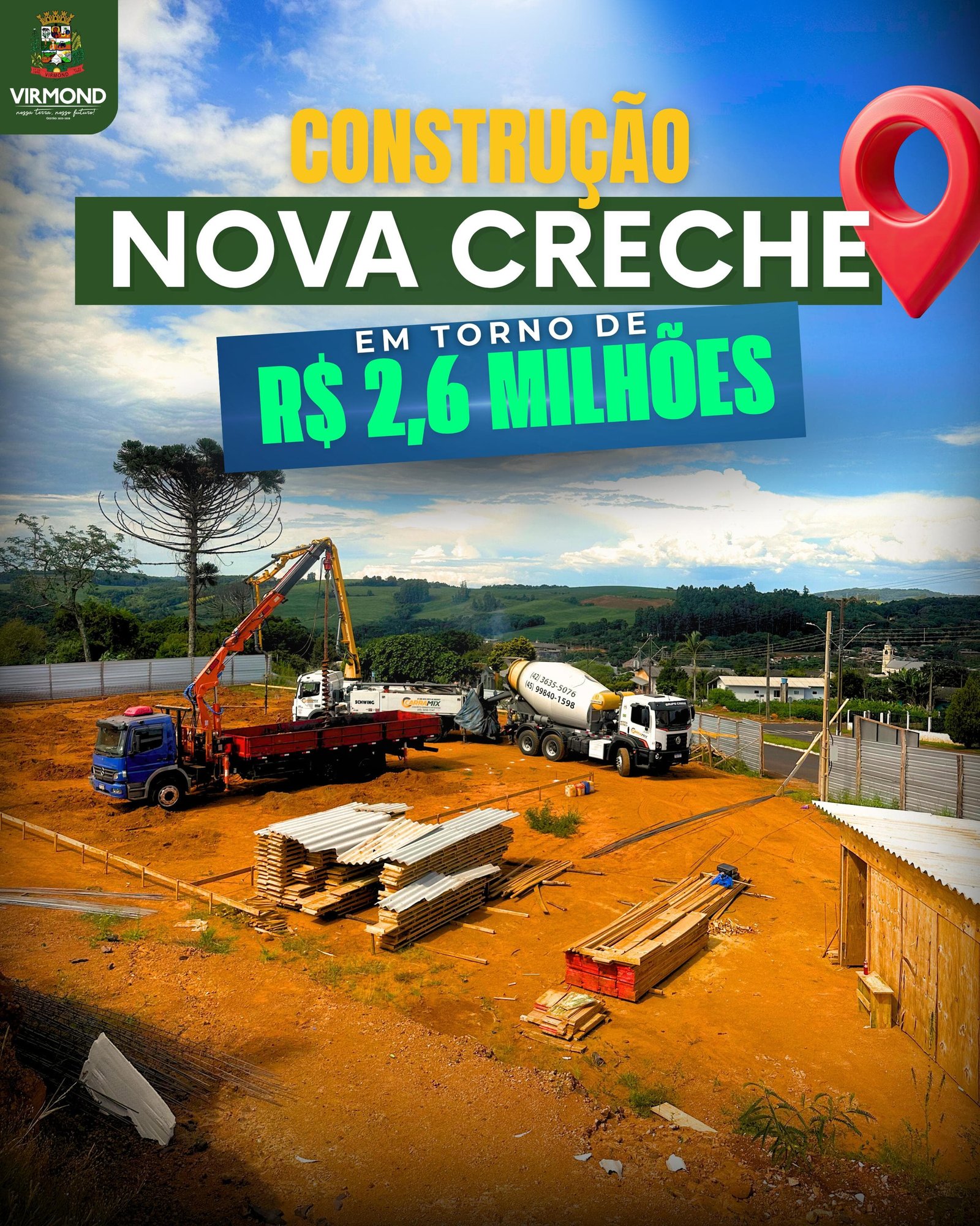 Prefeitura de Virmond investe R$ 2,6 milhões na educação infantil